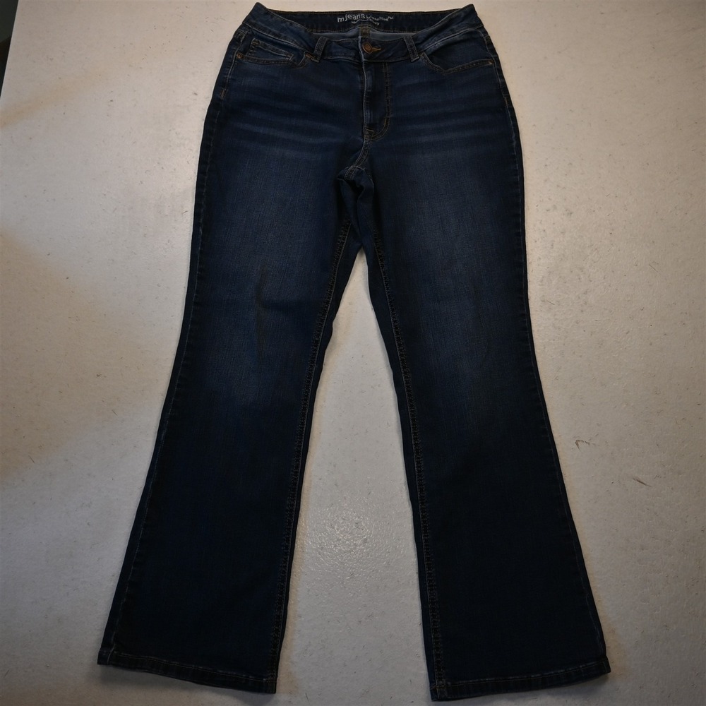 Maurices 12 High Rise Curvy Straight Dark Stretch Denim Womens Jeans